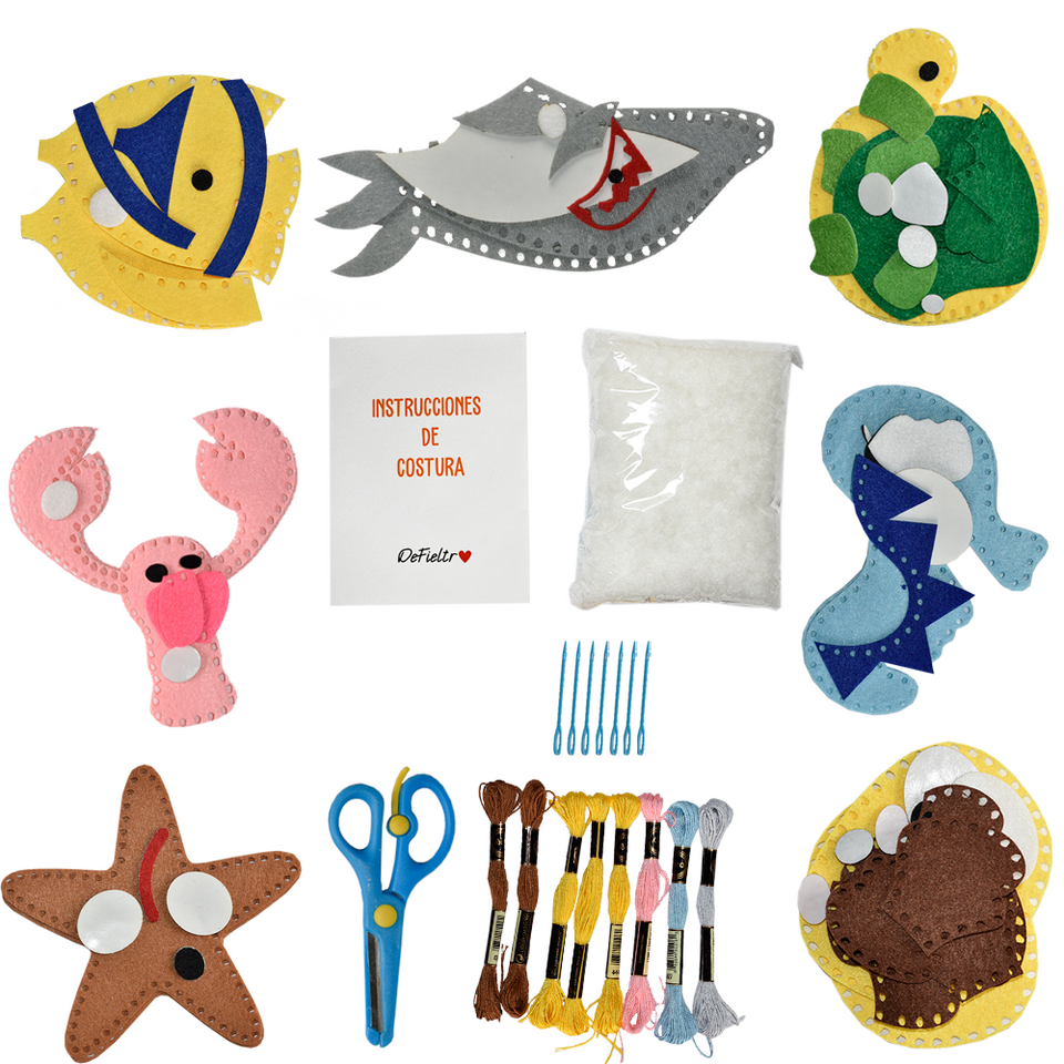 Kit de costura animales marinos